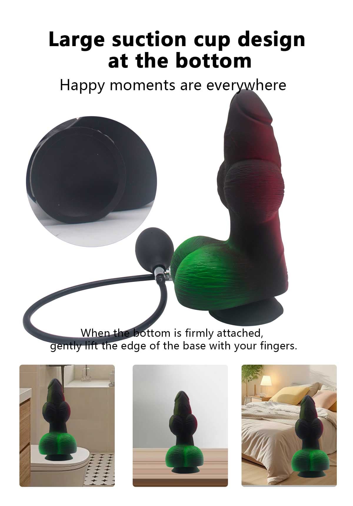 L9 Colorful Four Balls Silicone Alien Dildo Inflatable 6