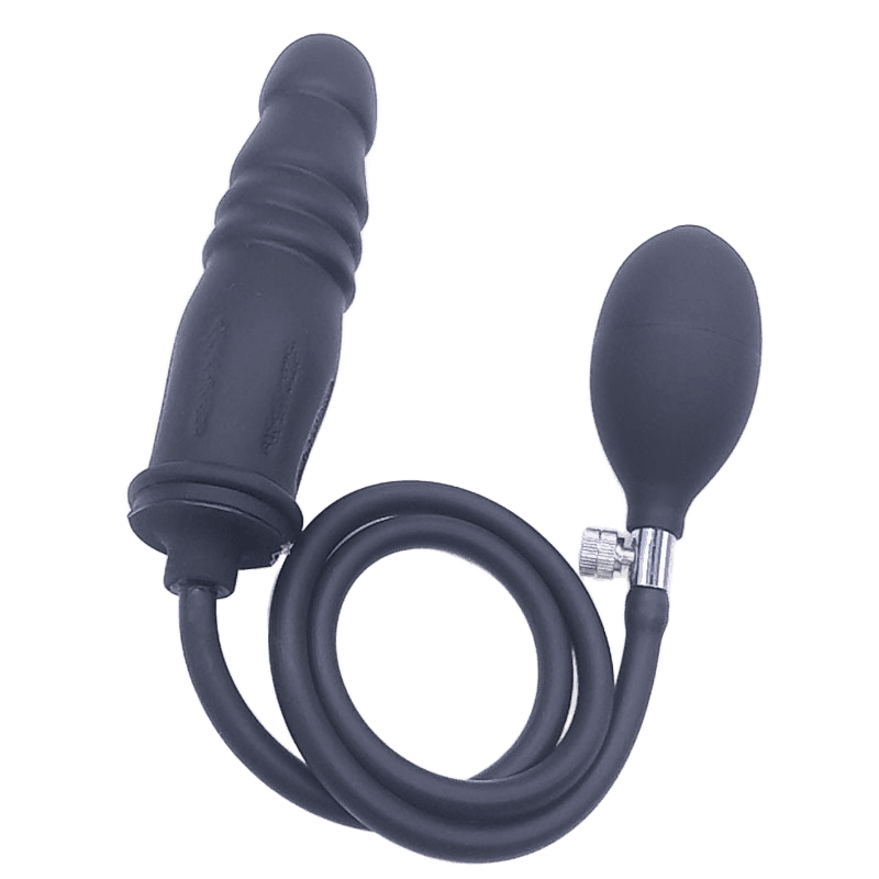 Inflatable Anal Plug Silicone+PVC Initial Height:14.8CM Initial Diameter:4CM Tube Length:50CM